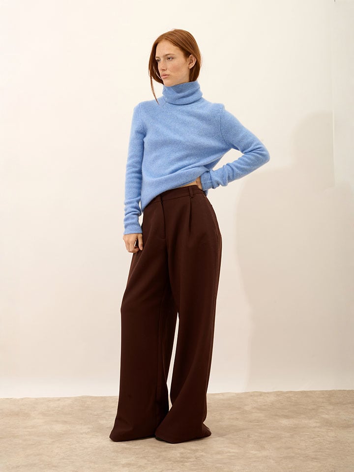 Kaschmir-Rollkragenpullover "June" in Hellblau