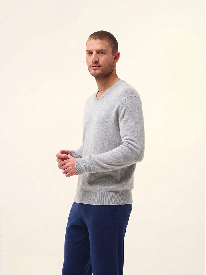 Kaszmirowy sweter "Walt" w kolorze jasnoszarym