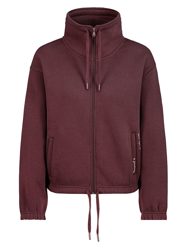 Sweatjacke in Bordeaux