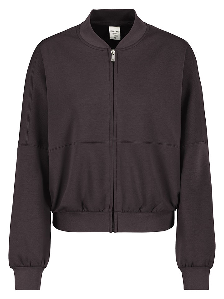 Sweatjacke in Braun