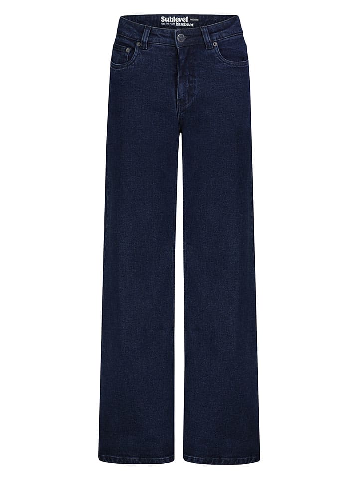 Jeans - Wide leg - in Dunkelblau