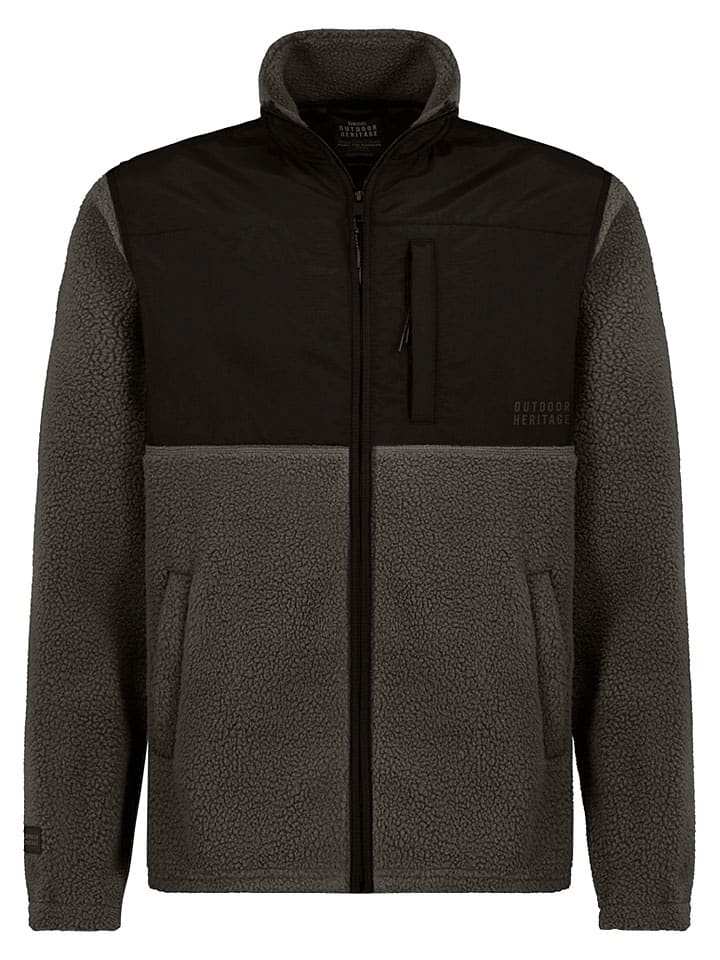 Fleece vest bruin/ zwart