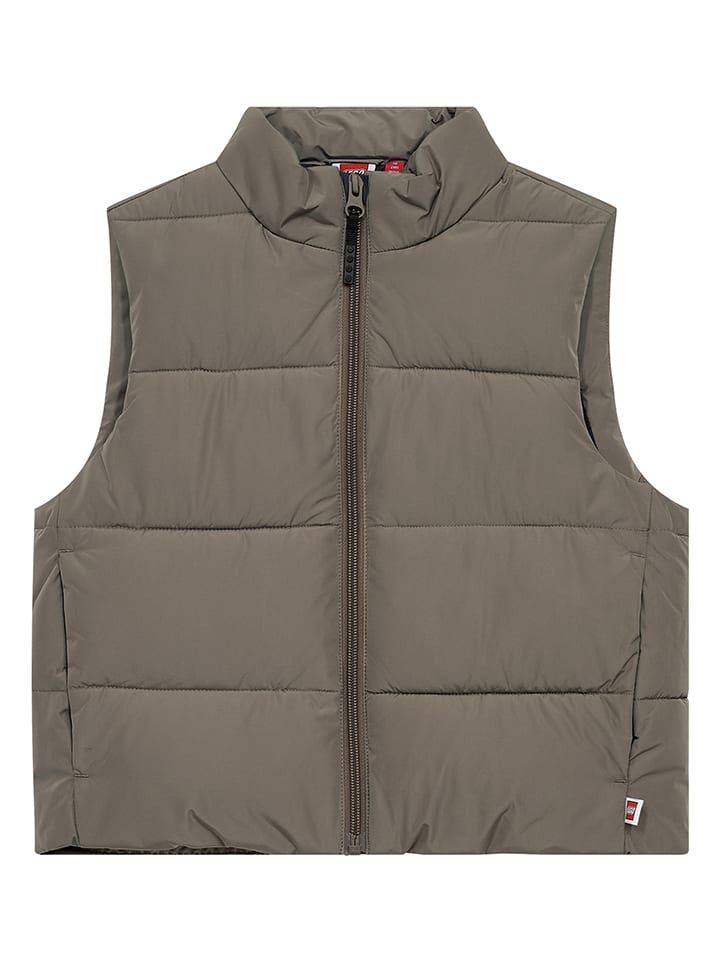 Doorgestikte bodywarmer "Lwsaku 205" lichtbruin