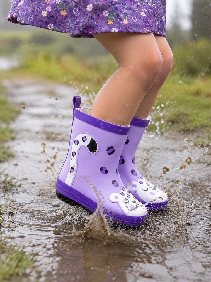 Rubberlaarzen "Leopard" paars