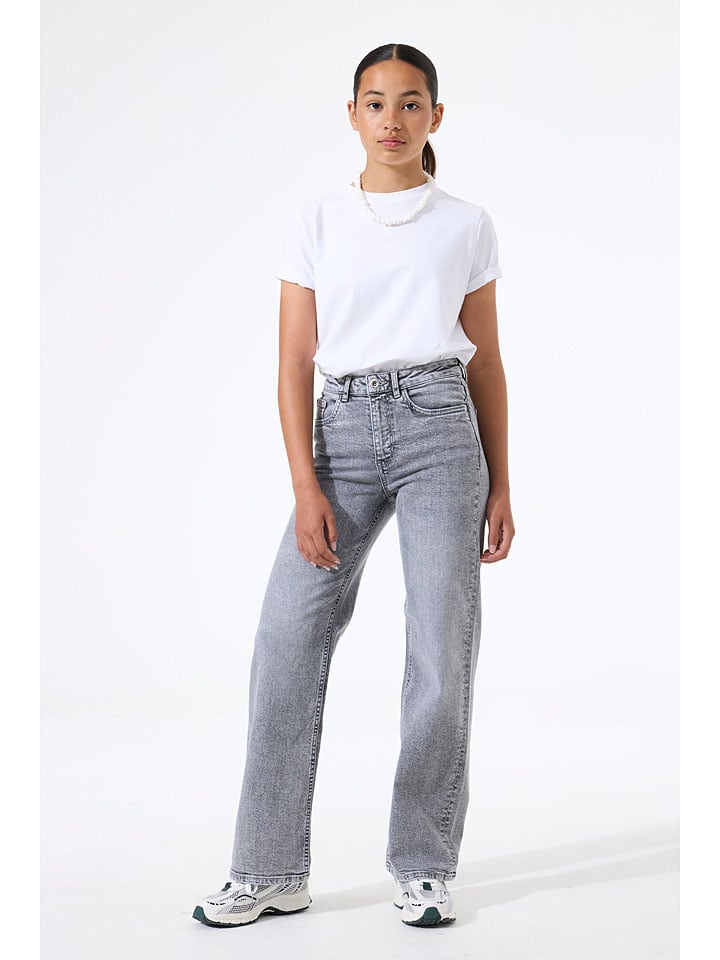 Dżinsy "Ilvy" - Slim fit - w kolorze jasnoszarym