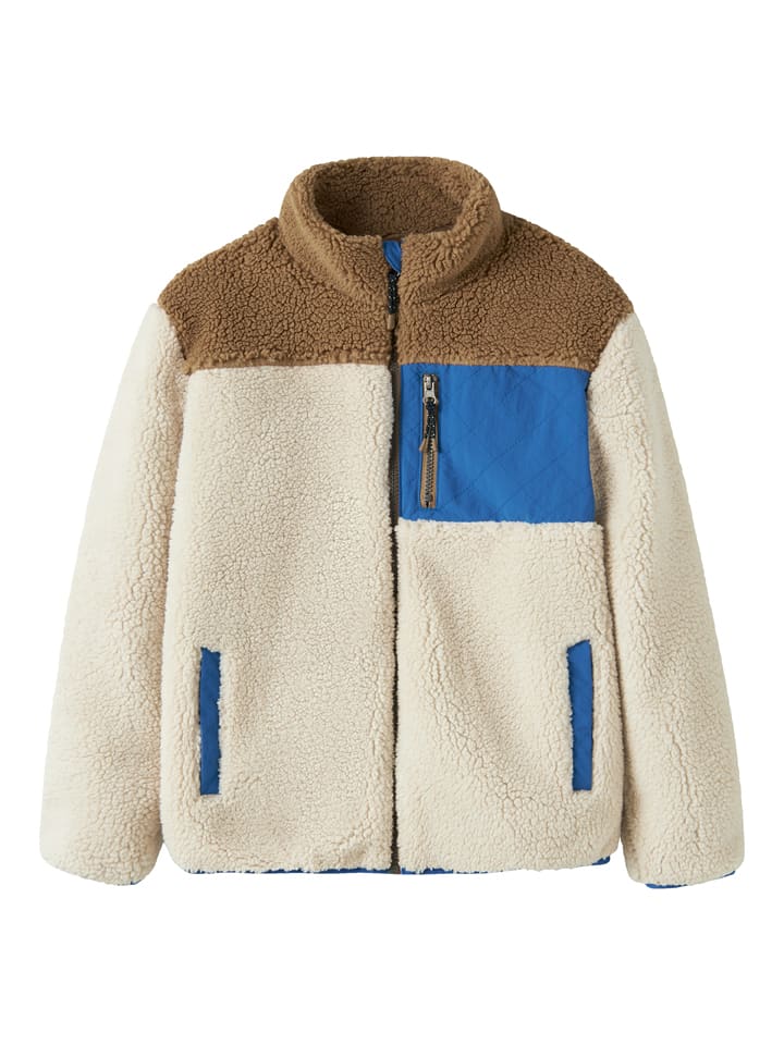 Fleecejacke "Macey" in Creme/ Hellbraun