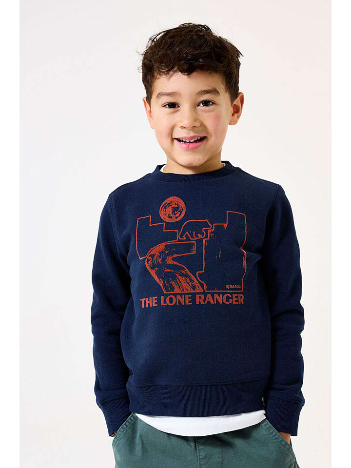 Sweatshirt donkerblauw/rood