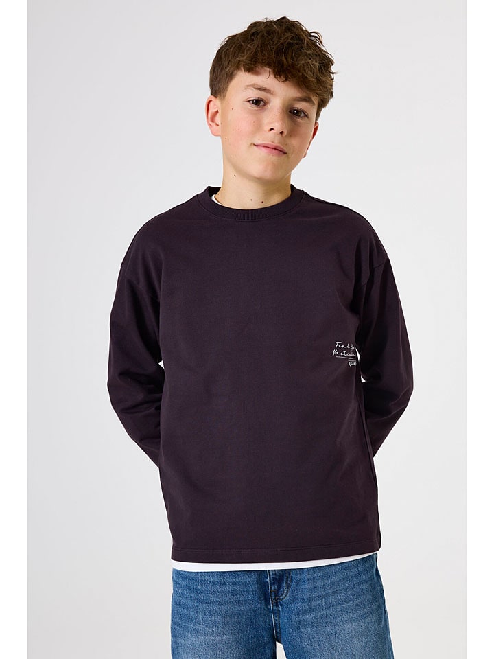 Longsleeve in Dunkellila