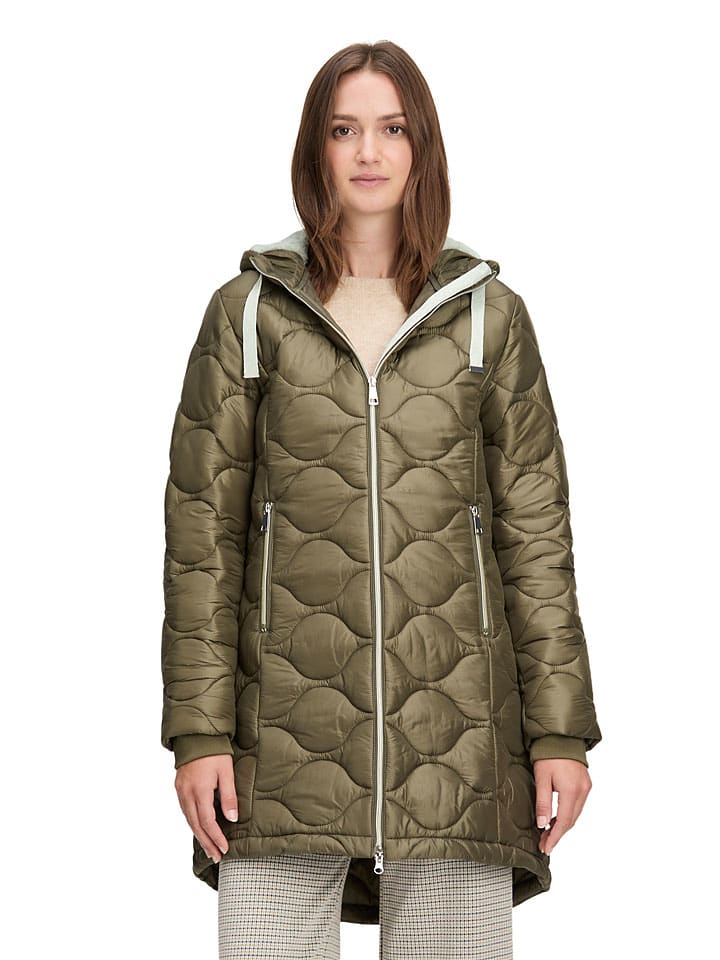 Steppmantel in Khaki