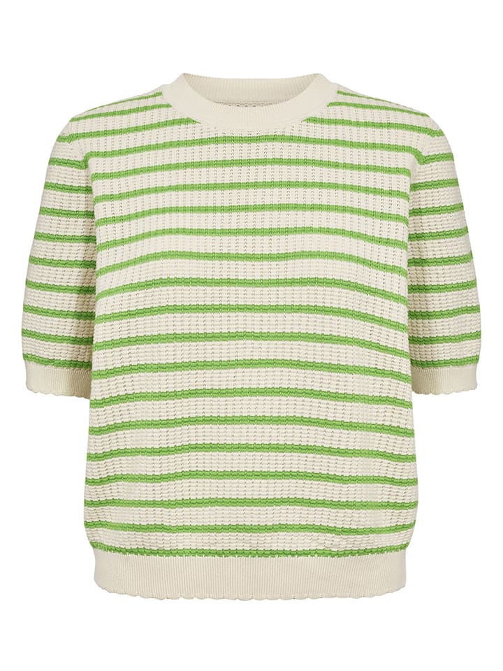 Sweter "Nunicole" w kolorze zielono-kremowym