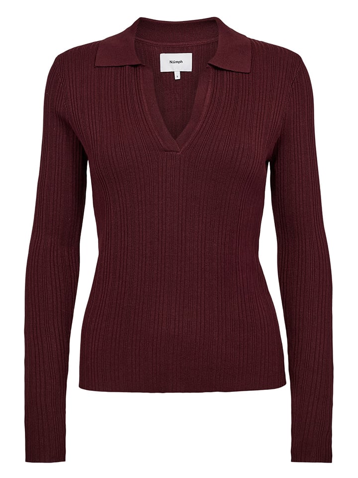 Longsleeve "Nusebila" in Bordeaux