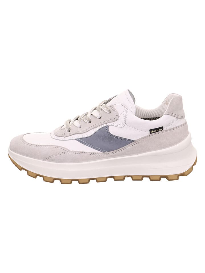 Leren sneakers "Run" beige