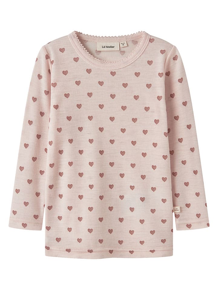 Wollen longsleeve "Noel" lichtroze
