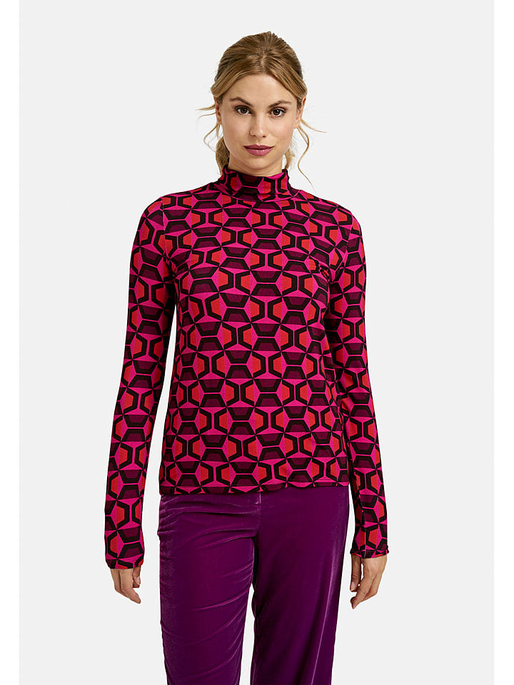 Longsleeve in Pink/ Schwarz