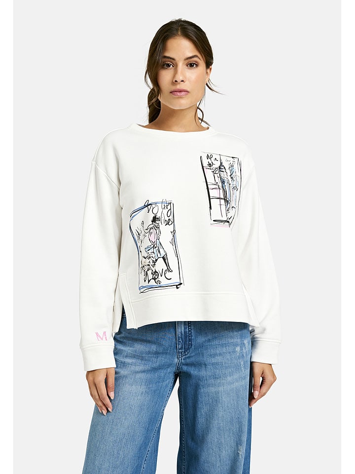 Sweatshirt in Weiß
