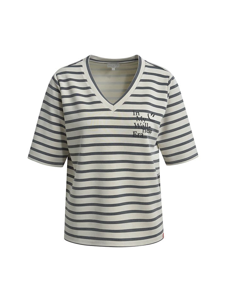 Shirt in Beige/ Schwarz