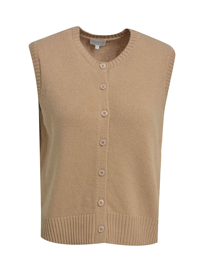 Strickweste in Camel