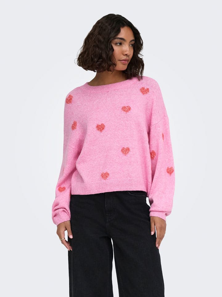 Sweter w kolorze jasnoróżowym