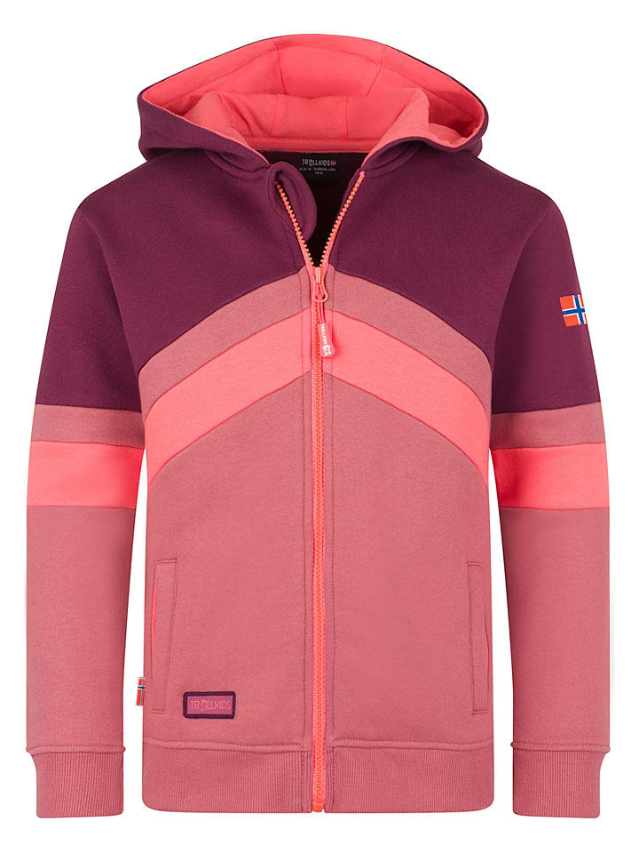 Sweatjacke "Flekkefjord" in Rosa/ Lila