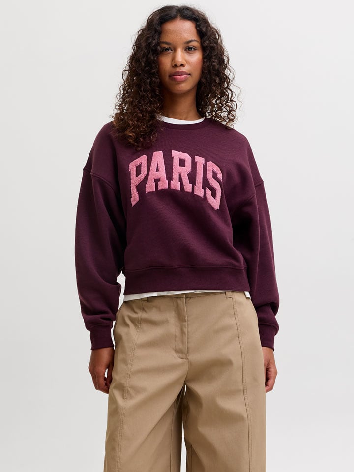 Sweatshirt in Bordeaux