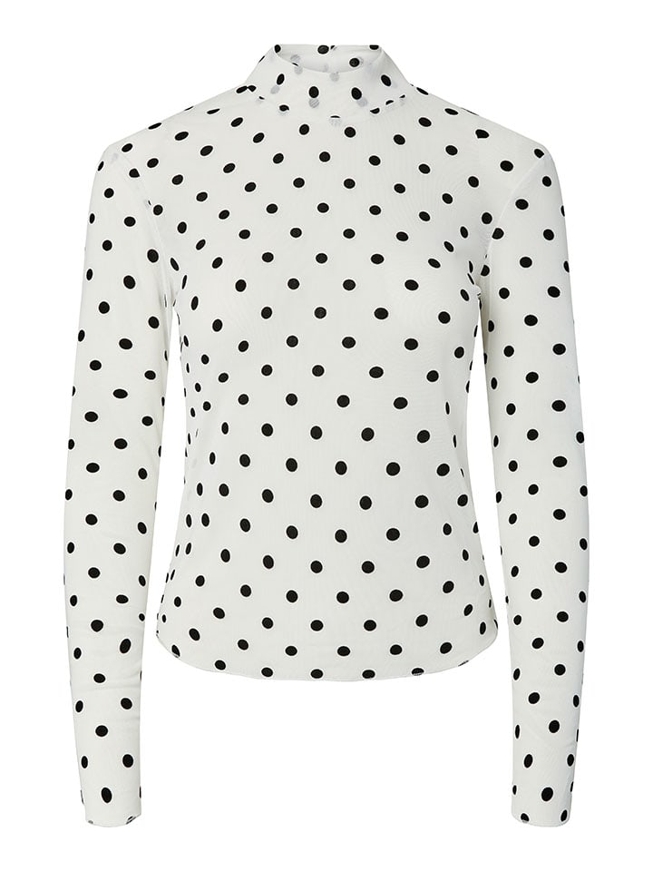 Longsleeve in Weiß/ Schwarz