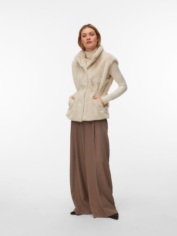 Teddyweste in Creme