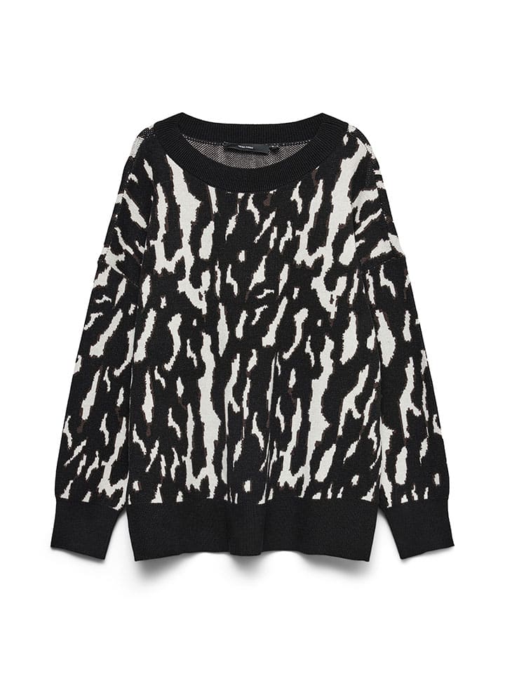 Sweter w kolorze czarno-białym