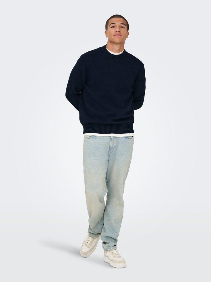 Sweter "James" w kolorze granatowym