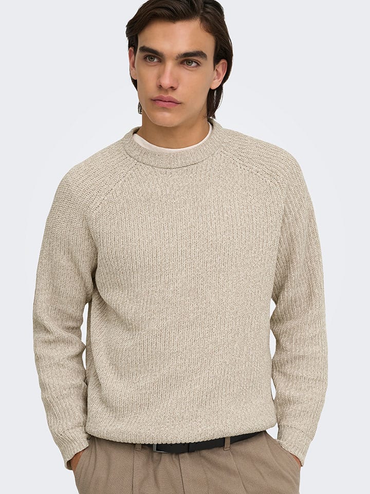 Sweter "Join" w kolorze beżowym