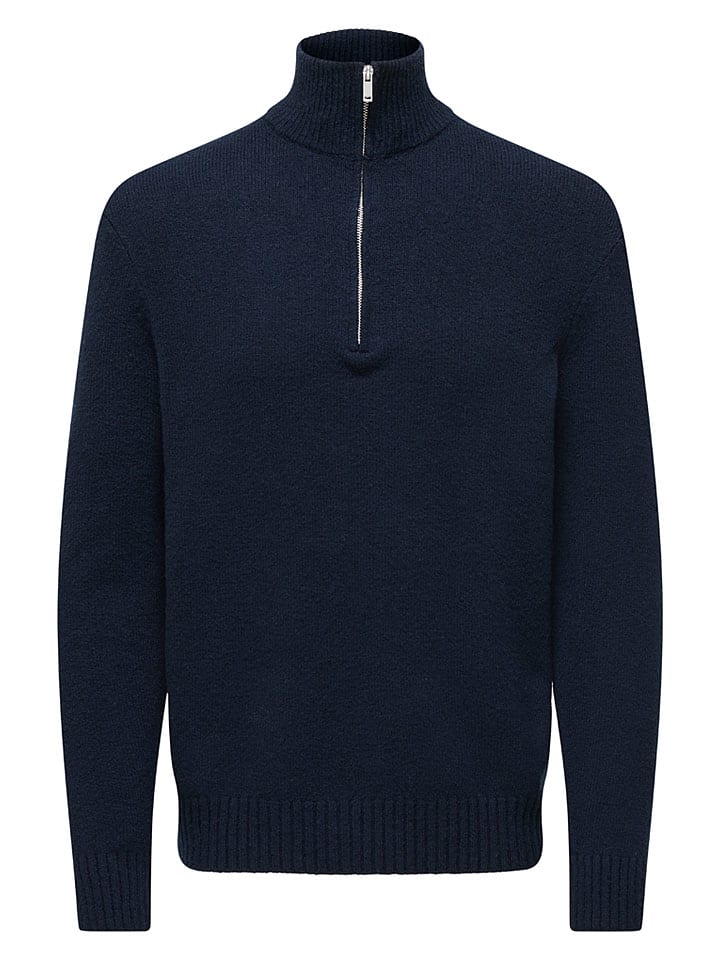 Sweter "James" w kolorze granatowym