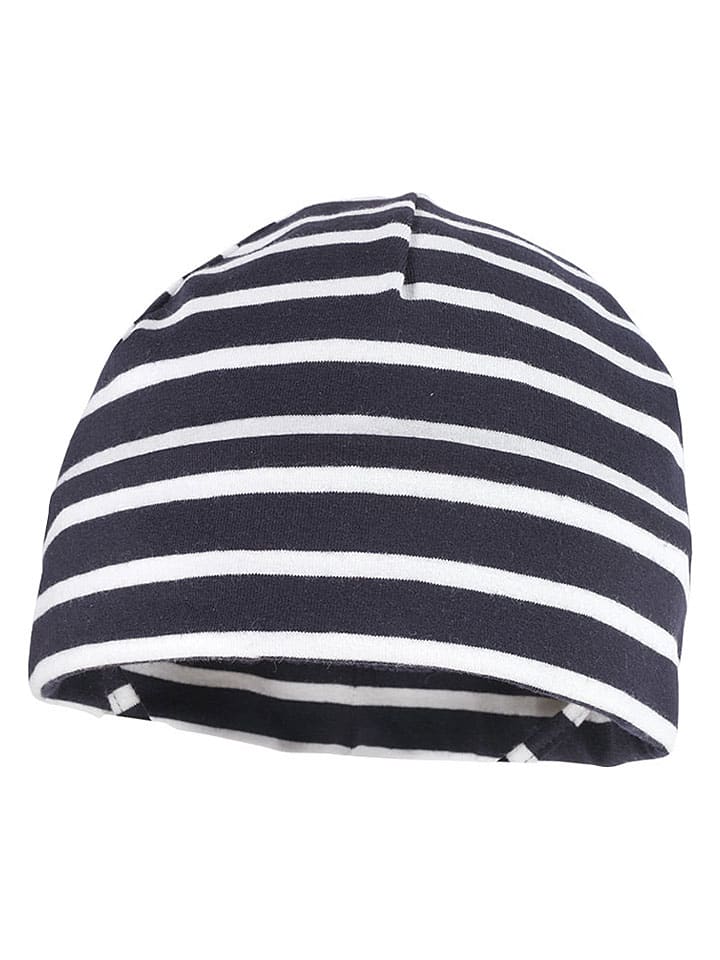 Czapka beanie w kolorze granatowo-białym