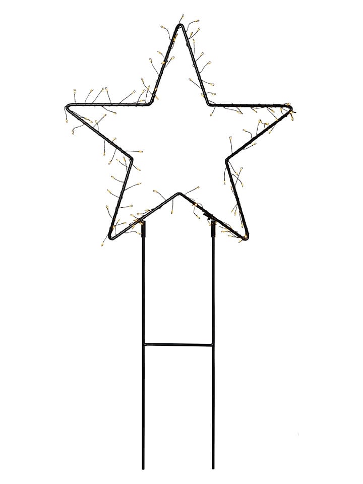 LD-Gartenstecker "Barlumi" in Schwarz - (B)40 x (H)80 cm