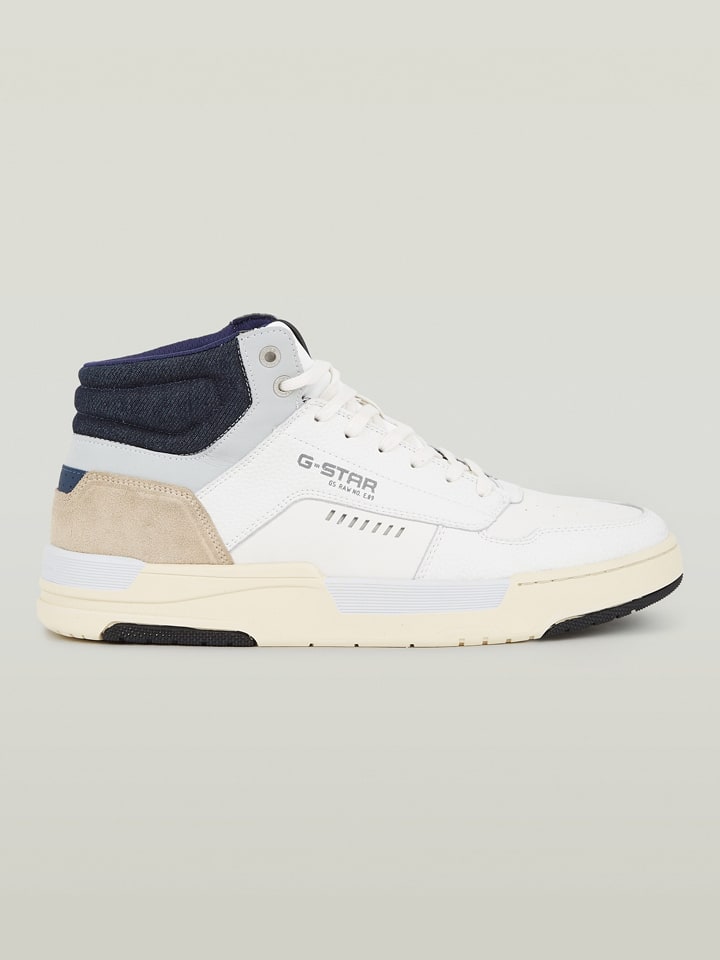 Sneakers wit/beige/donkerblauw