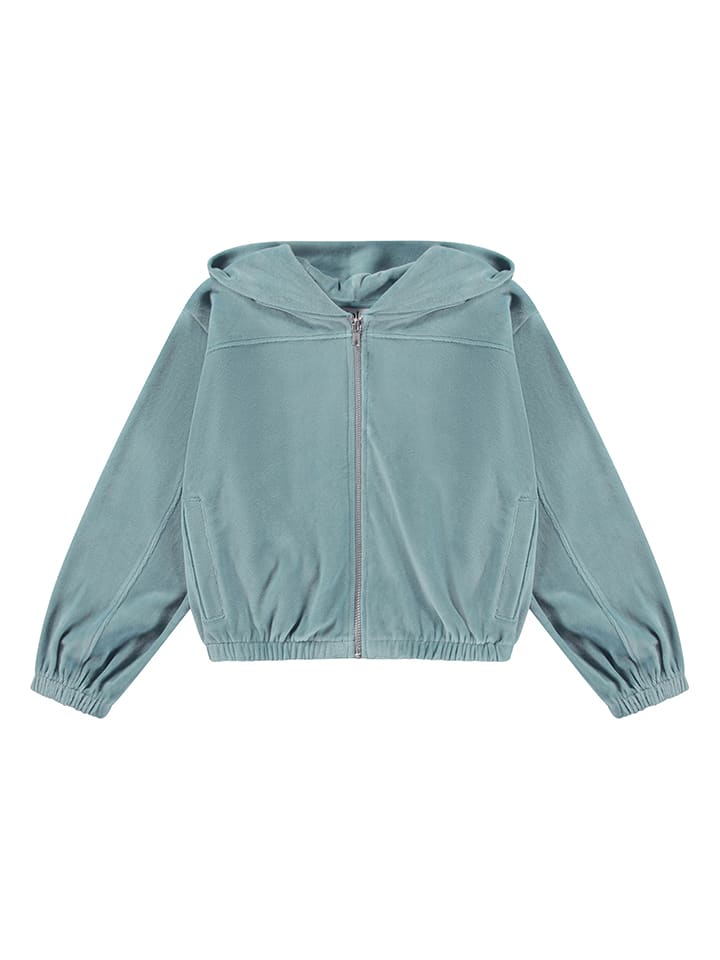 Sweatjacke in Hellblau