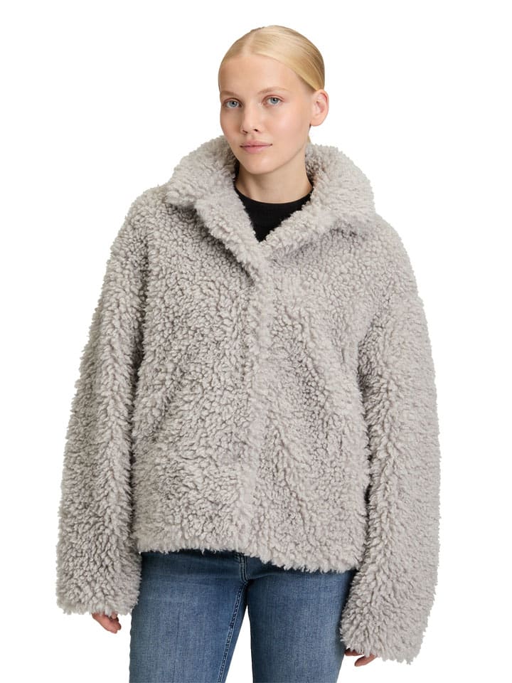 Fleecejacke in Hellgrau