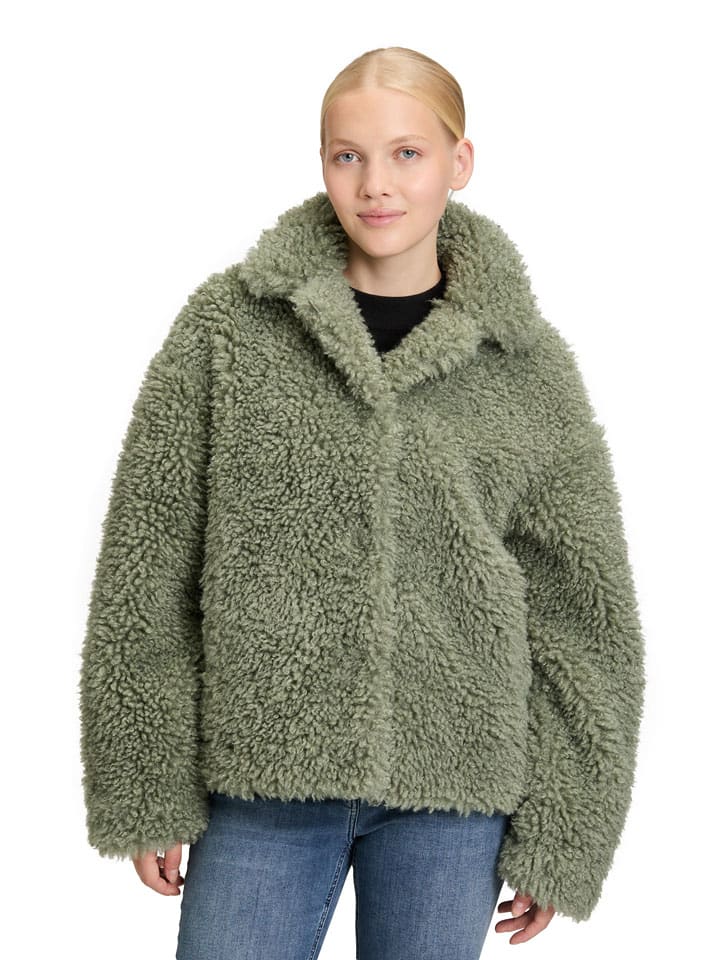 Fleecejacke in Oliv