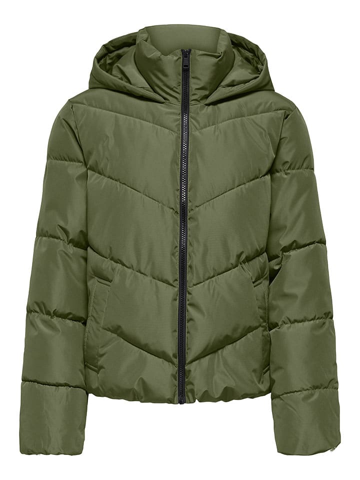Winterjacke in Oliv