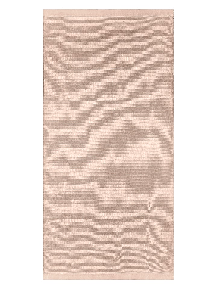 Ręcznik w kolorze beżowo-białym do rąk - 90 x 180 cm