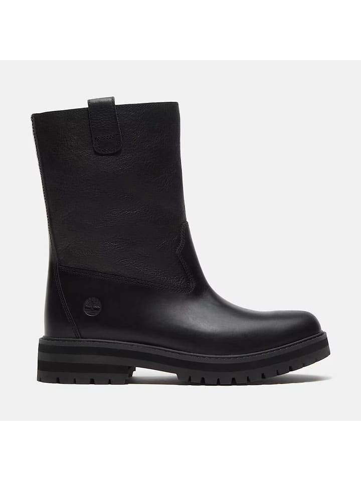 Leder-Stiefel "Britton Drive" in Schwarz