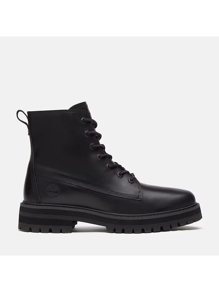 Leren boots "Britton Drive" zwart