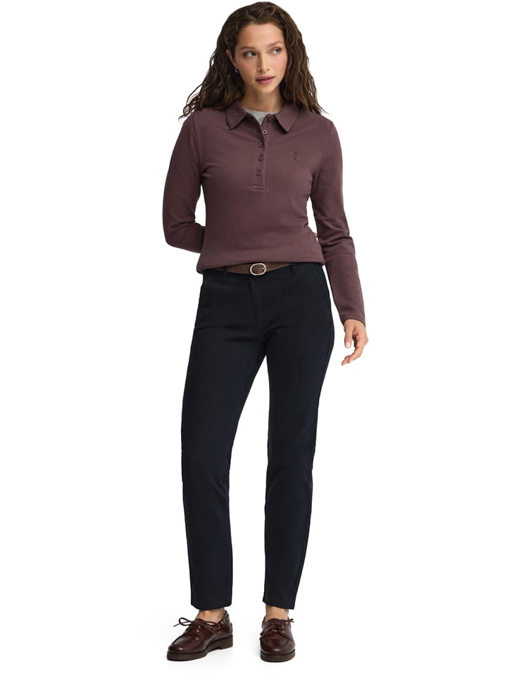 Poloshirt pruimkleurig