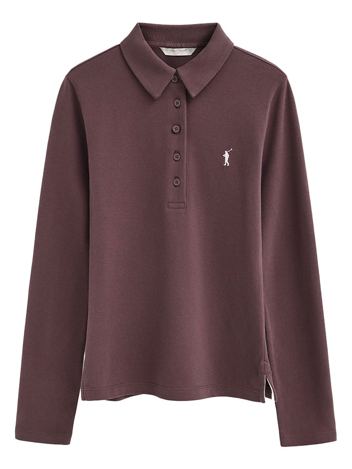Poloshirt pruimkleurig
