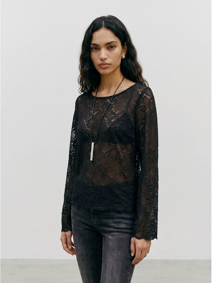 Bluse in Schwarz