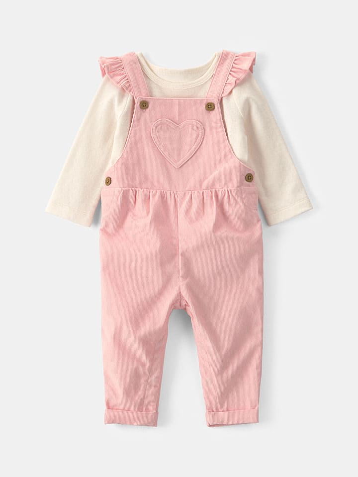 2tlg. Outfit in Rosa/ Creme