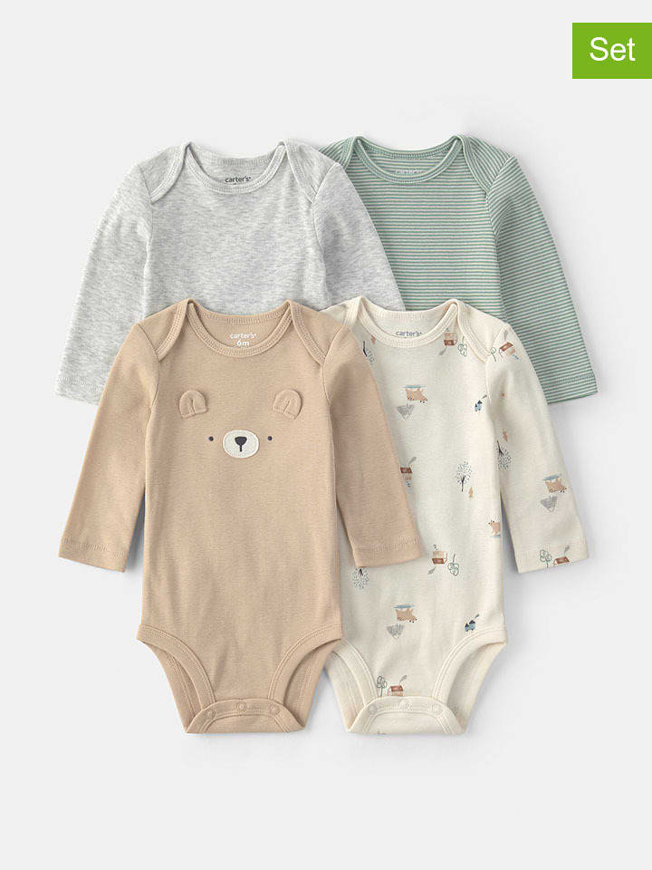 4-delige set: rompers meerkleurig