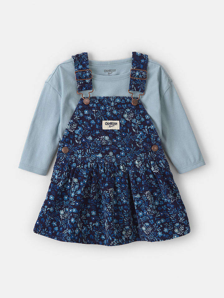2-delige outfit lichtblauw/donkerblauw