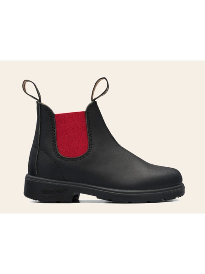 Leder-Chelsea-Boots in Schwarz