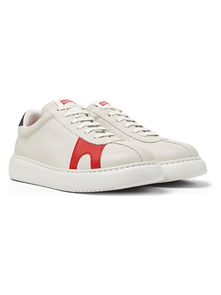 Leder-Sneakers in Weiß