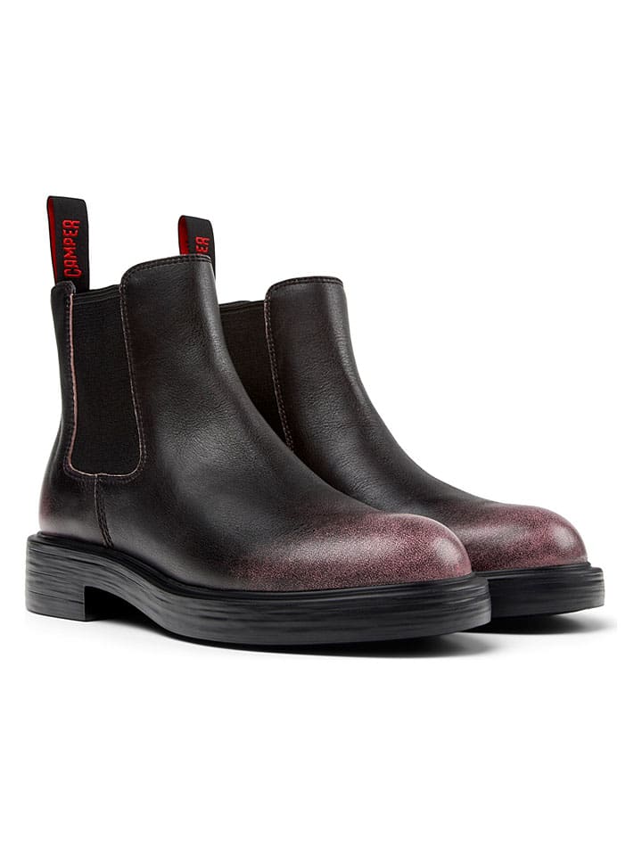Chelsea-Boots in Schwarz/ Lila