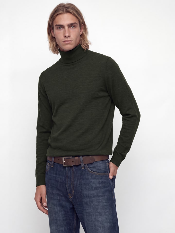 Wełniany golf w kolorze khaki
